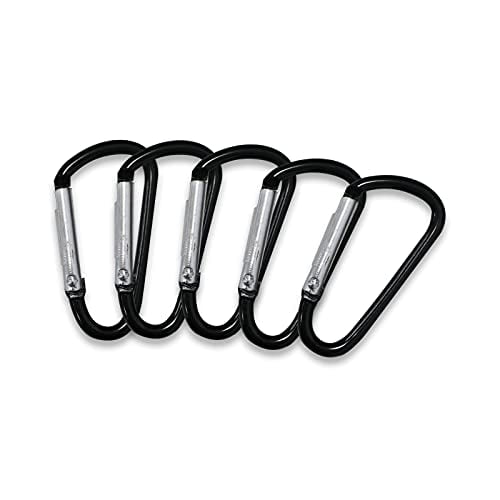 Buckle Keychain Black Climbing Button Alloy Carabiner Camping Hiking Hook